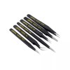 SFC Tools Tweezers Fine Tip Epoxy Coated Non-Magnetic Set of