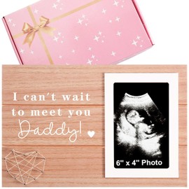Sioial Pregnancy Announcement for Daddy,Father To Be Gift,Ultrasound Gift,Soon To Be Dad Gift,First Time Dad Gift,New Dad Gift From Baby-Photo Frame Picture Frame Gift-I Can't Wait To Meet You, Daddy
