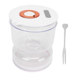 Pickle Jar with Strainer Flip Fork Date Record Hourglass Tight Sealing Dry Wet Separation Food Storage Container for Olives Kitchen