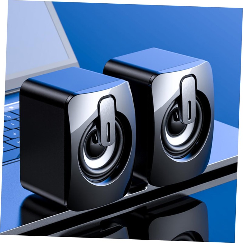 TEHAUX 1Pair Gaming Speakers with Subwoofer USB Wired Desktop Soundbox