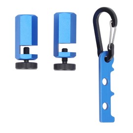 Medidores de Escaleras para Escuadras y Vigas, Topes de Escuadras con Soporte para Carpintería, Abrazaderas para Medidas de Escaleras y Vigas (Azul)
