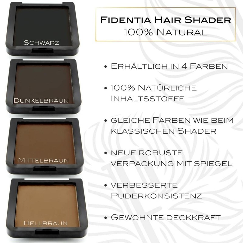 Fidentia Premium Hair Shader 12 g | 100% Natural Hair
