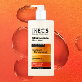 Ineos INEOS Skin Science - With Provitamin B5 Hand Wash Mandarin + Sandalwood - With SkinActiv Cooling Tech™ - Plant Powered 500ml