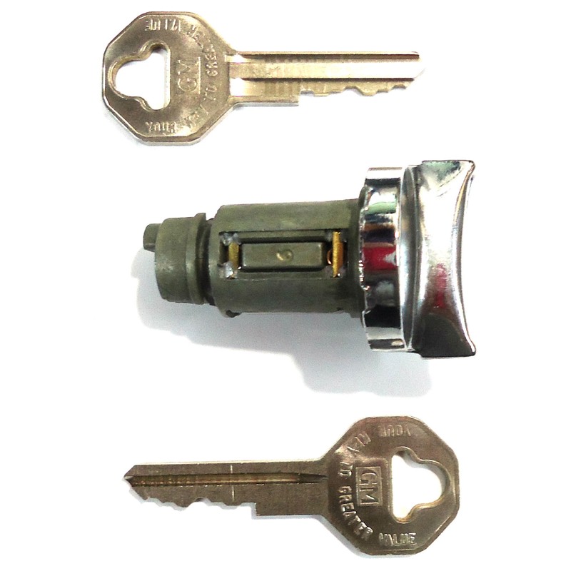 Buick 1955-1958 cerradura de maletero con 2 llaves GM auténticas