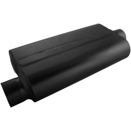 Flowmaster 843051 50 Delta Muffler 409S - 3.00 Offset IN / 3.00 Center OUT - Moderate Sound, Black