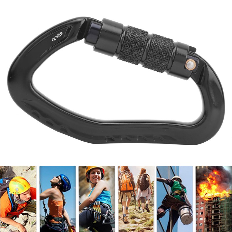 Outdoor Rock Climbing Carabiner Aluminum Alloy Auto Locking Safety Buckle