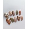 Nail Tips Handmade 10 Pieces Oval Long Japanese Style 3D