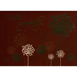 OXO With Deepest Sympathy Treasured Memories Nature Flower Theme Greeting Card