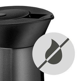 WMF Kineo Double-Walled Insulated Jug 0.6 L, Thermos Flask Stainless Steel with Click Closure, Coffee Pot Keeps Drinks Warm for 12 Hours and Cold for 24 Hours, Matte/Graphite