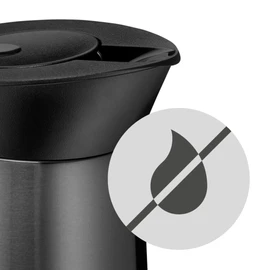 WMF Kineo Double-Walled Insulated Jug 0.6 L, Thermos Flask Stainless Steel with Click Closure, Coffee Pot Keeps Drinks Warm for 12 Hours and Cold for 24 Hours, Matte/Graphite