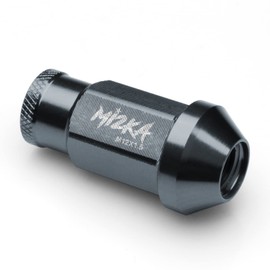 Gunmetal 20 PCS M12x1.5 Lug Nuts Short 50mm Tuner Open End Aluminum Wheels Rims Cap WN01