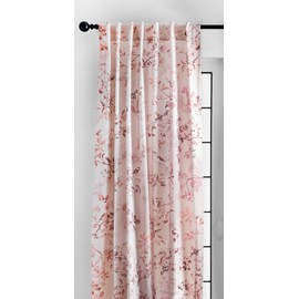 Maison d' Hermine 100% Cotton Curtain - 50"x108" Beige Decorative Curtain - Aesthetic Curtains for Farmhouse, Kitchen & Bedroom - for Thanksgiving & Christmas - Equinoxe Collection
