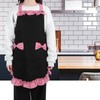Bowknot Apron Multifunctional Cooking OilProof Waterproof Antifouling Apron for Kitchen(Black