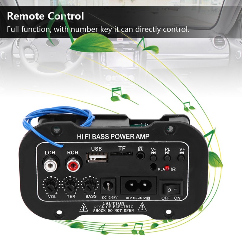 5 Inch Auto Car Digital Bluetooth Amplifier Hifi Bass High