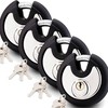 Satargo Heavy Duty Disc Padlock 74mm Round Lock with Rubber