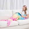 WERNNSAI Mermaid Tail Blanket - Plush Mermaid Wearable Blanket for