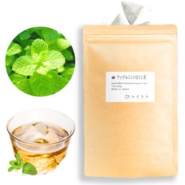 Mizutama Plantation Craft Flavor Tea "Apple Mint x Hojicha" 0.1 oz (2.5 g) x 35p [Caffeine-free] (Made in Japan, Gentle Herbal Tea, Roasted Tea)