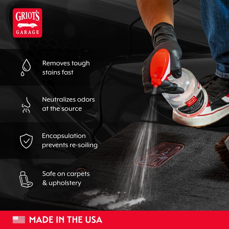 Griot's Garage Odor Neutralizing Carpet and Upholstery Cleaner for Car