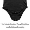 BINIDUCKLING Baby Girls' Bodysuit 3-Pack Short Sleeve Plain, black
