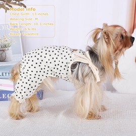 Dog Pajamas Spring Summer Dog Clothes for Small Dogs Girl Boy Star Strap Puppy Onesie Pjs for Doggie Pet Cat Jammies Apparel, Beige, L