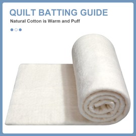 3 Pcs Natural Cotton Quilt Batting Heat Resistant Batting Warm White Cotton Batting Lightweight Batting for Potholders Quilting Fabric Sewing Crafts Wearable Arts Place Mat (40 x 40 Inch)