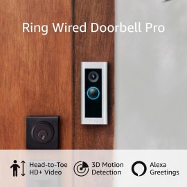 Ring Video Doorbell Pro 2 Smart WiFi Video Doorbell Wired Brand New Satin Nickel