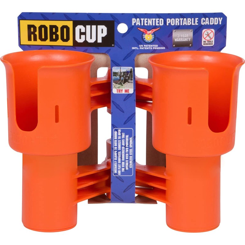 TH Marine Robot Cup Drink Holder, Robocup, Orange, Pack of