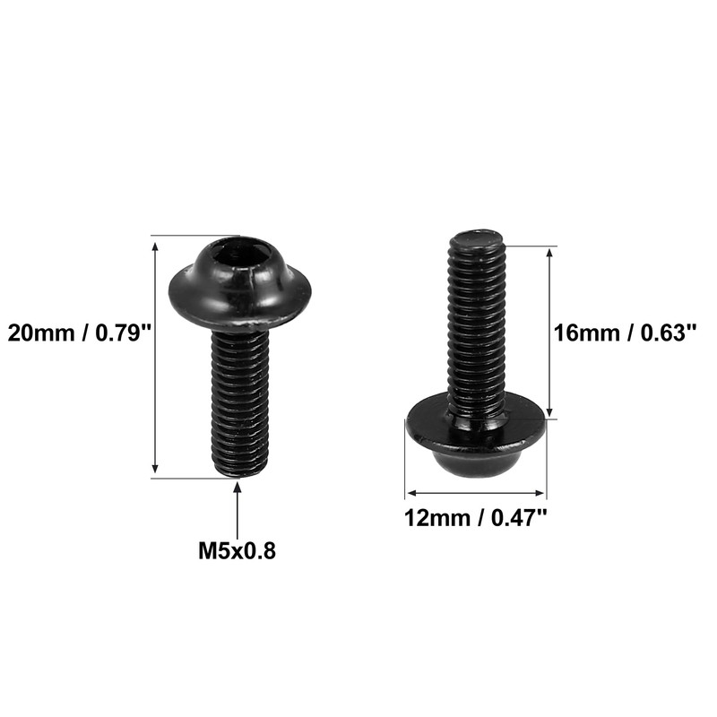 Motoforti 10pcs M5 5mm Motorcycle Windscreen Screws Fairing Windscreen Screws