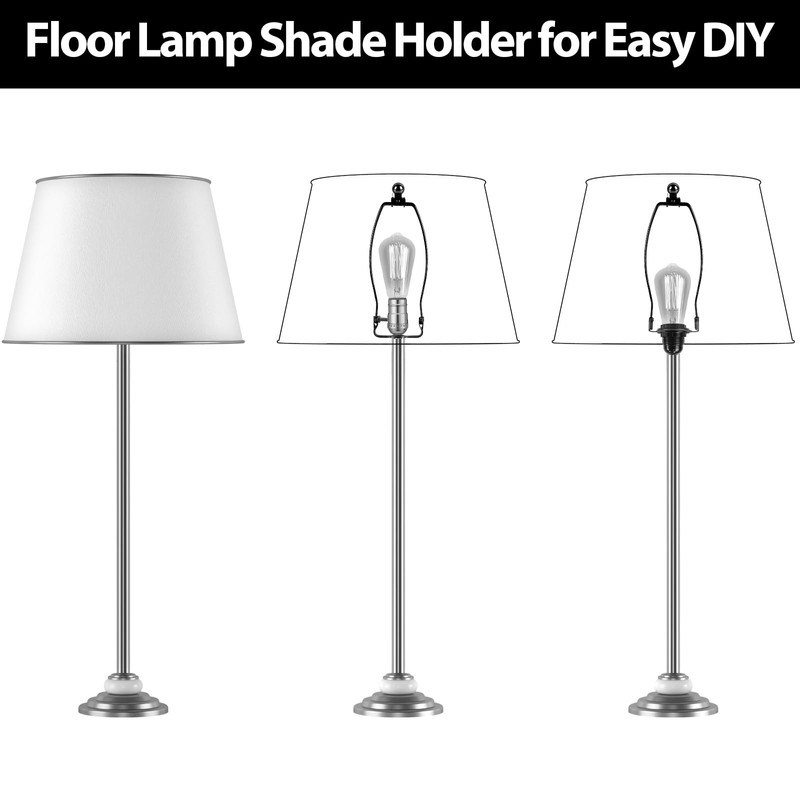 2 Set Lamp Harp Holder, Lamp Shade Holder with Replaceable
