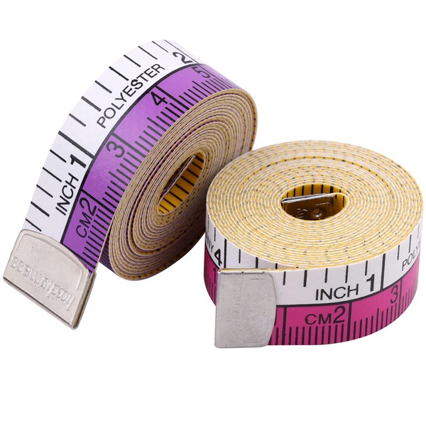 AvoDovA Pack of 2 Double-Sided Tape Measure, 150 cm /