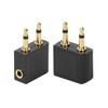 YANYULI Airplane Earphone Jack Converter Adapter, Dual Jack Converter, 3.5mm,