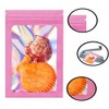 120 Pcs Resealable Bags Clear Holographic Foil Pouch bags for