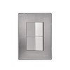 iGoto INOX1014 con 2 apagadores escalera de 1.5 módulos, Acero