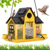 Solar Bird Feeders House for Outside Hanging, Metal Wild Bird