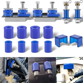 for Peterbilt 379 378 377 375 357 330 385 Engine Hood Hinge Pivot Mounting Bolt Kit & Truck Hood Bumper Poly & Hood Roller Bushings, 13-04154, 13-04164; 13-03593, 13-04391, 13-03510, 304005