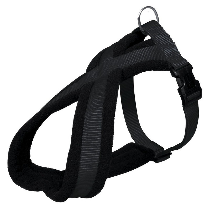 Trixie Premium Harness with Fleece Padding, Black, M: 45–80 cm/25