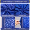 Bling Royal Blue Arch Cover, 6 FT Sequin & Fabric