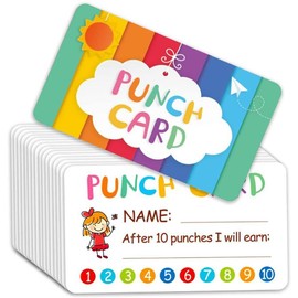 Reward Punch Cards for Classroom, Behavior Punch Cards for Kids, Students (100pcs, Boys and Girls)