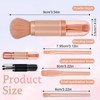 2 Sets Travel Makeup Brushes Set, 4 in 1 Mini