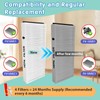 4 Pack Air Filter Replacement for Panasonic, Compatible with Panasonic