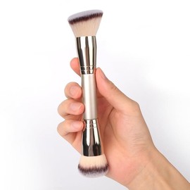 Dual-ended foundation makeup brush, round brush, professional-grade synthetic blending, perfect / 듀얼 엔드 파운데이션 메이크업브러시 원형 브러시 프로급 합성 블렌딩 완벽한