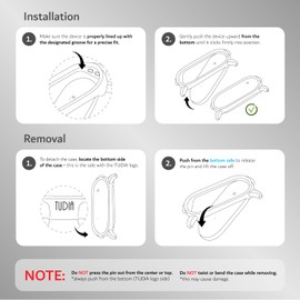 TUDIA Snap On PC Case with Adjustable Silicone Wristband Compatible with PLAUD NotePin AI Voice Recorder [for 5.6"–8.5" Wrists] Comfort Lightweight Wearable Strap Secure Fit Accessories - Sand