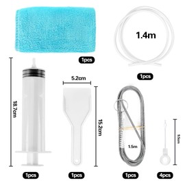 Fridge Drain Hole Cleaning Tool 9 Pcs Fridge Dredger Set Reusable Refrigerator Drain Pipe Blocked Dredging Tool Drain Hole Remover Cleaning Brush Tool Kits for Refrigerator Wine Cabinets Cleaning