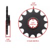 Caltric Black O-Ring Drive Chain & Sprockets Kit for Suzuki