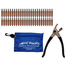 50 Each C1/4 Cleco Fasteners (Made in USA) with Cleco Pliers & Pouch