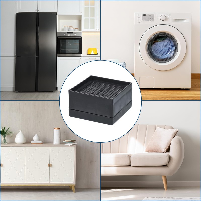 sourcing map Bed Risers 4Pcs, 1.5 Inch Furniture Risers Square