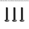 200pcs M2x10mm Black Round Head Hex Socket Key Bolts Alloy