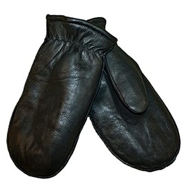 Men's & Women's Buckskin Chopper Mittens - Black mts1141b (X-Large)