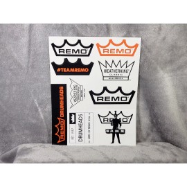 Remo Drumheads 9 Stickers Sheet GENUINE ORIGINAL