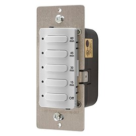 Hubbell Wiring Systems DT5060W Timer Switches, Single Pole, 8.3 Amp, 120 VAC/277 VAC, 60 Minutes Delay Time Out, White
